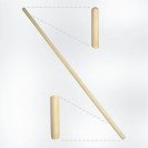  Borstelsteel hout 1.2cm