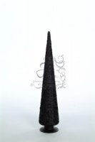  Kerstboom/voet glitter glanzend zwart