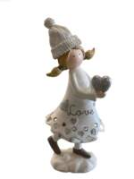  meisje hart in 2 hand pol w/zilv 14x10x31cm